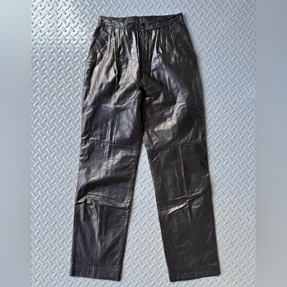Vintage 80s Black Leather Pants